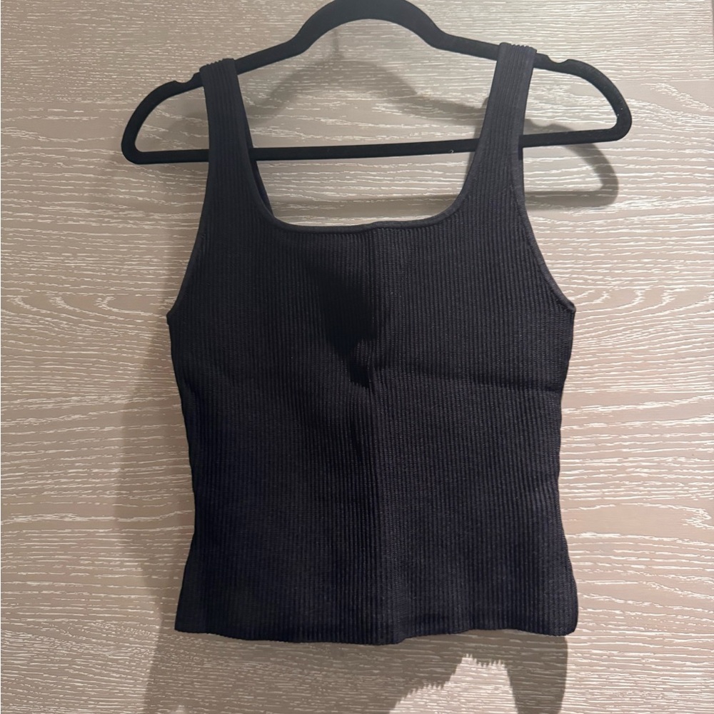 Babaton Charcoal Ribbed Tank Top